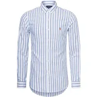 Ralph Lauren Slim Fit Striped Oxford Shirt - Blue - XXL