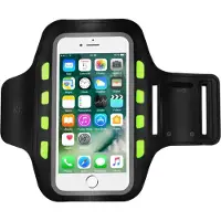 Connectech sports armband with LED-valo for iPhone. Musta