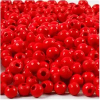 Creativ Company Wooden Beads Red 150pcs.