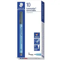 Staedtler OHP pen Lumocolor correctable 10 pcs M red