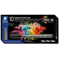 Staedtler pigment brush pen 10 pcs yellow