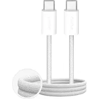 Puro Fabrik 60W Braided Cable USB-C - USB-C 3m - White