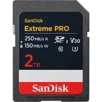 SanDisk 2TB Extreme Pro, SDXC -muistikortti, UHS-I V30 U3, 250/150 MB/s