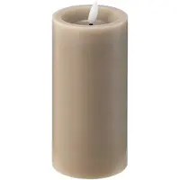 Edelweiss - LED Pöytäkynttilä 7,5x15 cm Taupe