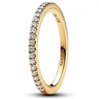 Pandora 14K Gold-Plated Ring With Clear Cubic Zirconia - Gold - 48
