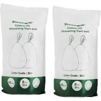 Songmics Räätälöidyt 30L/60L roskakoripussit, tiivis, kiristysnyöri, 45 kpl