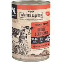 Wiejska zagroda 12x400g Kitten kani & vasikka Cat kissan märkäruoka