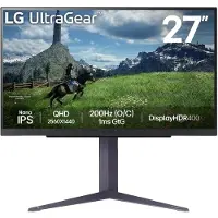 LG 27GS85Q-B, 68,6 cm (27"), 2560 x 1440 pikseliä, Quad HD, LCD, 1 ms, Musta (27GS85Q-B.AEU)