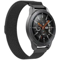 CaseOnline Milanese RSF-teräsrannekoru Samsung Galaxy Watch 46mm-musta