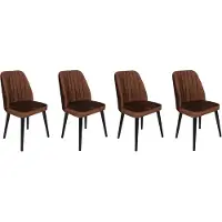 Atelier Del Sofa 4 tuolin sarja, , ruskea/musta