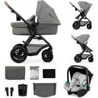 Kinderkraft MOOV 2 Air 3-in-1 Yhdistelmävaunut, Light Grey
