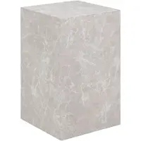 Ebuy24 Sia - Side Table, Marble Look - Grey - 30X30X50CM