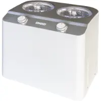 Unold 48830 Doppio Bianco -jäätelökone - 250 Wattia, 2,4 Litraa, Satiiniteräs/Valkoinen