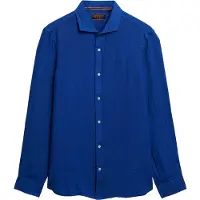 Superdry for man. M4011054A Blue Vacation Linen shirt (XXL), Casual, Long sleeve
