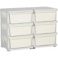 EStore Lapsiystävällinen lipasto, jossa 6 säilytystasoa