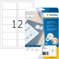 Herma 8842, Valkoinen, Paperi, Mustesuihku, Matta, Kiinteä, Pyöristetty suorakulmio