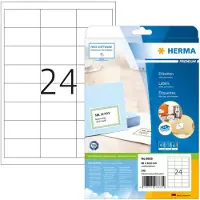 Herma 8633, Valkoinen, Itse kiinnittyvä tulostintarra, A4, Paperi, Laser/Inkjet, Kiinteä