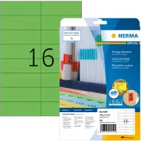 Herma Premium 4554 -tulostustarrat, 16-osainen, 105 x 37 mm, vihreä