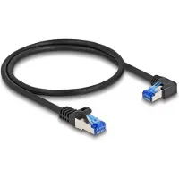 DeLOCK – RJ45 Network Cable Cat.6A S/FTP Straightaight / right angled 0.5 m black (80221)