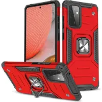 Wozinsky Ring Armor Armored Hybrid Case Cover + Magnetic Holder for Samsung Galaxy A72 4G Red