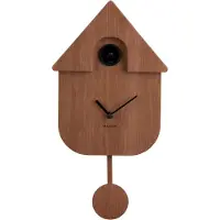 Karlsson Modern Cuckoo seinäkello dark wood print KA5964DW