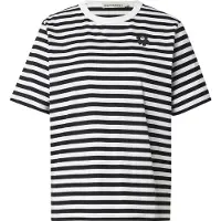 Marimekko Tasaraita Unikko Ss - Black - M