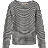 Wheat Wool T-Shirt L/S Alfie - Navy - 104
