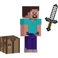 Mattel Minecraft Action Figuuri ja tarvikkeet 2-pakkaus Steven kanssa 3,25 tuuman kokoisessa keräilylelusarjassa