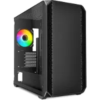 Sharkoon MK2 RGB, Micro Tower, PC, Musta, mikro ATX, Mini-ITX, Multi, Kotelotuulettimet (4044951041725)
