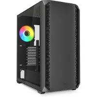 Sharkoon AK2 RGB, Midi Tower, PC, Musta, ATX, mikro ATX, Mini-ITX, Multi, Kotelotuulettimet (4044951041626)