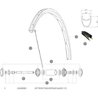 Mavic Ksyrium 17c Etupyörä