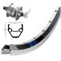 Exal Zx19 Qr Dynamo Shimano Dh3n72 26´´ Vorderrad