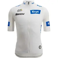 Santini Tour De France White 2025 Lyhythihainen Pyöräilypaita