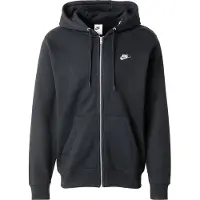 Nike Huppari Club Full Zip - Musta/valkoinen, koko Medium