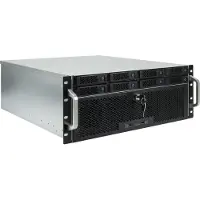 Inter-Tech IPC Storage 4U-4708 server case for 8 4U hot-swap drives, black, with 3.5-inch SATA bays and 80 mm fans (88887384)