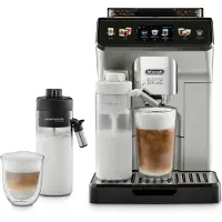 De'Longhi – De’Longhi Eletta Explore, Espressokone, 1,8 L, Kahvipavut, Jauhettu kahvi, Sisäänrakennettu jauhin, 1450 W, Musta, Hopea (0132217070)
