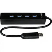 StarTech.com ST4300PBU3 Keskitin USB 3.2 Gen 1 (3.1 Gen 1) Type-A 5000 Mbit/S, musta