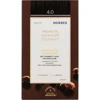 Korres Arganöljy Pitkälle kehitetty hiusväri, ruskea / keskiruskea 4.0 Hiusväri 1 kpl
