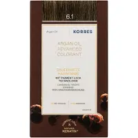 Korres arganöljy edistyksellinen -hiusväri Ash Dark Blonde / tummablondi Ash 6.1 Hiusväri 1 kpl