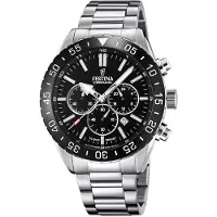Festina Miesten kello F20575-3 Ceramic Musta/Teräs Ø44 mm
