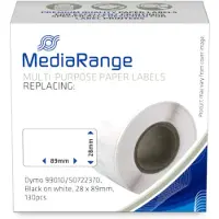 MediaRange ge Schriftband 28x89mm schw/weiß Dymo 99010/S0722370 130Stk (MRDY99010)
