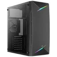 Aerocool Talon-A-BK-V1 -miditornikotelo ikkunalla ja RGB-valaistuksella, musta