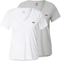 Levi's Paita 'Perfect V-Neck Tee (2-Pack)' harmaa / valkoinen