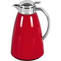 EMSA CAMPO vacuum thermos for drinks 1 l red/stainless steel Quick Tip, one-handed operation (516525)