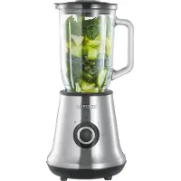Severin SM3734 Blender, avtagbar 1L-glasbehållare, 2 hastigheter + pulsfunktion, 22.000 rpm, kabelförvaring, rostfritt stål / svart