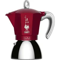 Bialetti Moka Induction, 0,16 L, Alumiini, Alumiini, Musta, Punainen (0006944)