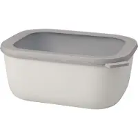 Mepal Rektangulær Skål M/Låg Cirqula - White - 3000 ml