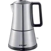 Cloer sähköinen espressokeitin Silver, 6 kuppia