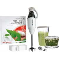 Unold hand blender ESGE-Zauberstab M 160 G Gourmet (white/anthracite, 160 watts, with chopper and wall bracket) (90610)