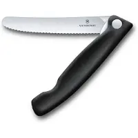 Victorinox Swiss Classic sahalaitainen taittoveitsi 11 cm, musta